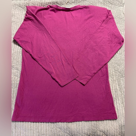 P_JEAN Fuchsia‎ Long Sleeve Top Made in Italy 100% Cotton Sz L NWT A 0263 - Picture 7 of 10